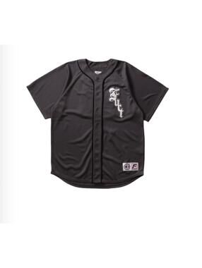 Fuct Chenille Applique Baseball Jersey Charcoal • L